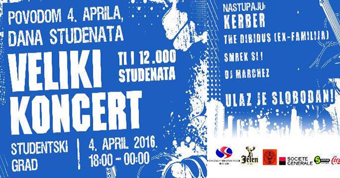 Veliki koncert povodom Dana studenata